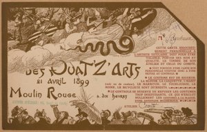 Invitation card for men in the name of Mr Boutreux to the Quat