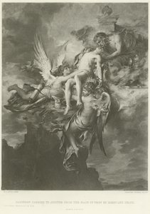 Sarpedon carried to Jupiter from the plain of Troy by Sleep and Death by Henri Leopold Levy