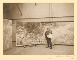 Claude Monet in Front of His Paintings 