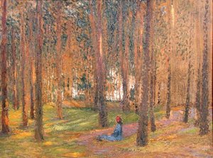 A Walker Sitting in the Woods, c.1890 by Henri Martin