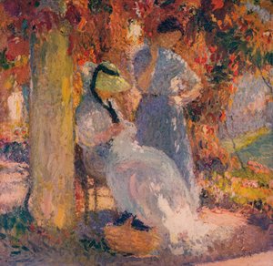 Sewing Scene under the Pergola at Marquayrol by Henri Martin