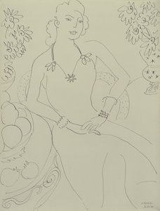 Drawing of a Seated Woman by Henri Matisse