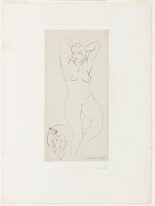 Female Nude with Arms Upraised and Head of a Woman by Henri Matisse
