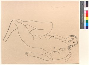 Nude Woman Lying, Legs Bent by Henri Matisse