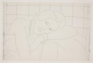 Woman Resting Her Head on Her Arm. Half-Figure by Henri Matisse
