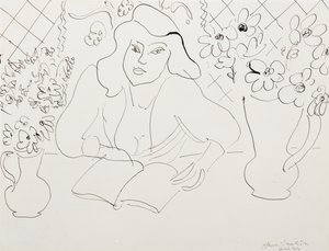 Model with a Book by Henri Matisse