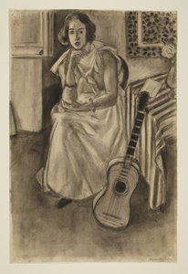 Seated Model with a Guitar by Henri Matisse
