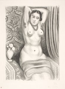 Seated Female Nude Model with Arms Folded Behind Back (Odalisque) by Henri Matisse