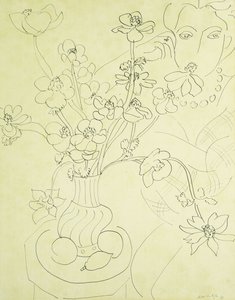 Study for Anemones and Woman, Harmony in Blue by Henri Matisse