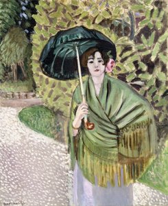Woman with a Green Sunshade