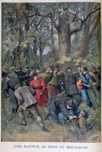 Fight between Gendarmes and Civilians in the Bois de Boulogne, Paris