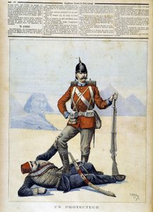 Humorous drawing on English imperialism in Egypt - in “Le Petite Journal” of 11/02/1893