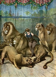 Portrait of the Countess of X and Her Lions by Henri Meyer