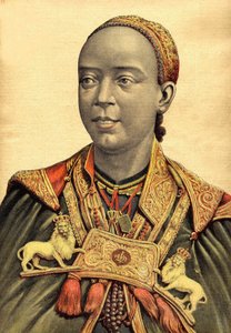 Portrait of the Empress of Abyssinia and Ethiopia Taitou by Henri Meyer