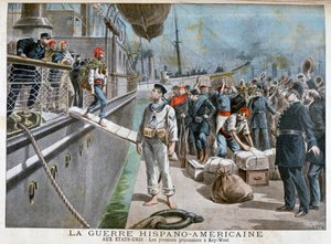 Spanish Prisoners Arriving at Key-West, Spanish-American War, 1898 by Henri Meyer