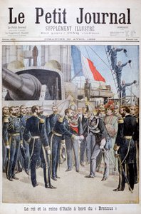 The King and Queen of Italy on Board the French Battleship Brennus