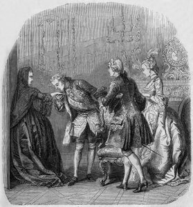 The Princess of Lamballe, King Louis XV, Louis de Richelieu, Countess Jeanne du Barry by Henri Philippoteaux