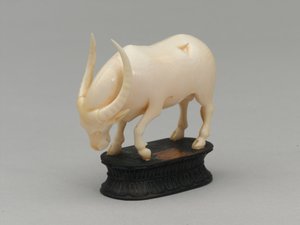 Black bishop, chess piece, India, 1820 circa by Henri Pille