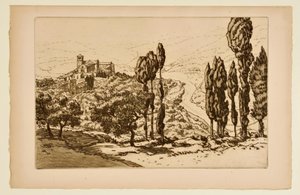 The Basilica of Assisi Seen from La Rocca