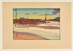 [The markers: La Bouche, Chéruette and the cove at twilight] by Henri Rivière