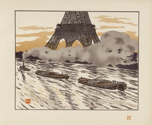 The Barges [The Thirty-Six Views of the Eiffel Tower] by Henri Rivière