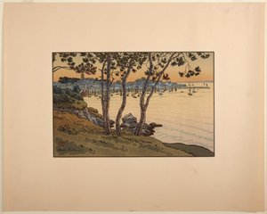 The Port of Douarnenez, Brittany by Henri Rivière
