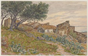Old Houses in Bormes by Henri Rivière