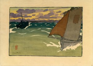 Boat and Steamboat (Saint-Briac) by Henri Rivière
