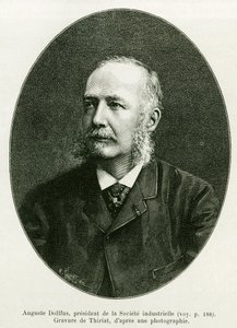 Auguste Dollfus, President of the Industrial Company Dollfus Mieg. Engraving by Thiriat to illustrate the story 