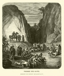 Crossing the Alps by Henri de (after) Montaut