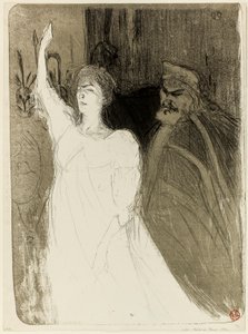 Bartet and Mounet-Sully, in Antigone by Henri de Toulouse-Lautrec