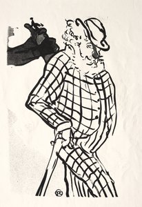 The Café-concert: American Singer by Henri de Toulouse-Lautrec