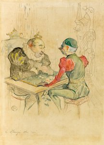 Le bézigue by Henri de Toulouse-Lautrec