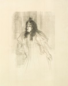 Miss May Befort with her Hair Down by Henri de Toulouse-Lautrec