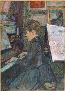 Miss Dihau at the Piano