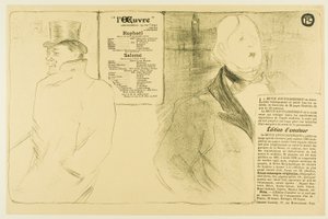 Oscar Wilde and Romain Coolus—Program for Raphaël and Salomé by Henri de Toulouse-Lautrec