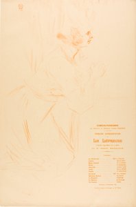 Program for La Lépreuse by Henri de Toulouse-Lautrec