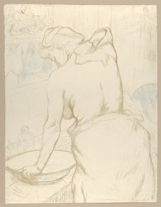 Washing, from "Elles" by Henri de Toulouse-Lautrec