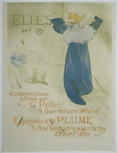 Poster for the Exhibition of the Series Elles by Toulouse-Lautrec at La Plume