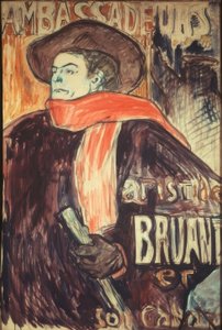Aristide Bruant at the Ambassadors by Henri de Toulouse Lautrec