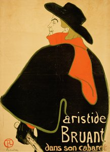 Aristide Bruant in His Cabaret by Henri de Toulouse Lautrec