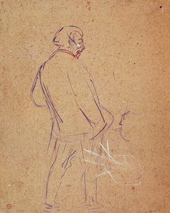 Aristide Bruant singing in his cabaret