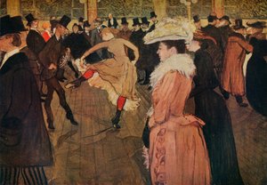At the Moulin Rouge, the Dance by Henri de Toulouse Lautrec