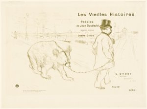 Cover and Frontispiece to Les Vieilles Histoires by Henri de Toulouse Lautrec