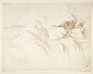 Woman Waking Up in Bed, from the Series Elles by Henri de Toulouse Lautrec