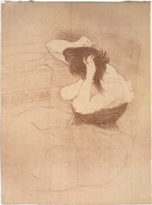 Woman Combing Her Hair, the Hairstyle by Henri de Toulouse Lautrec
