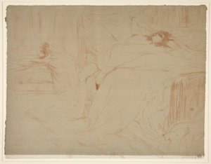 Woman Lying on her Back, Weariness, from the series Elles by Henri de Toulouse Lautrec