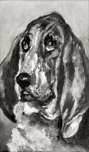 Head of a Dog Running by Henri de Toulouse Lautrec