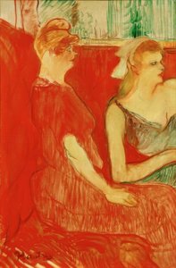 In the Salon of Rue des Moulins by Henri de Toulouse Lautrec