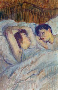 In the Bed by Henri de Toulouse-Lautrec by Henri de Toulouse Lautrec
